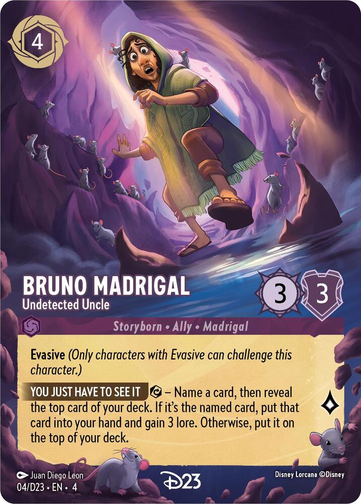 Bruno Madrigal - Undetected Uncle 4 card from D23 Promos