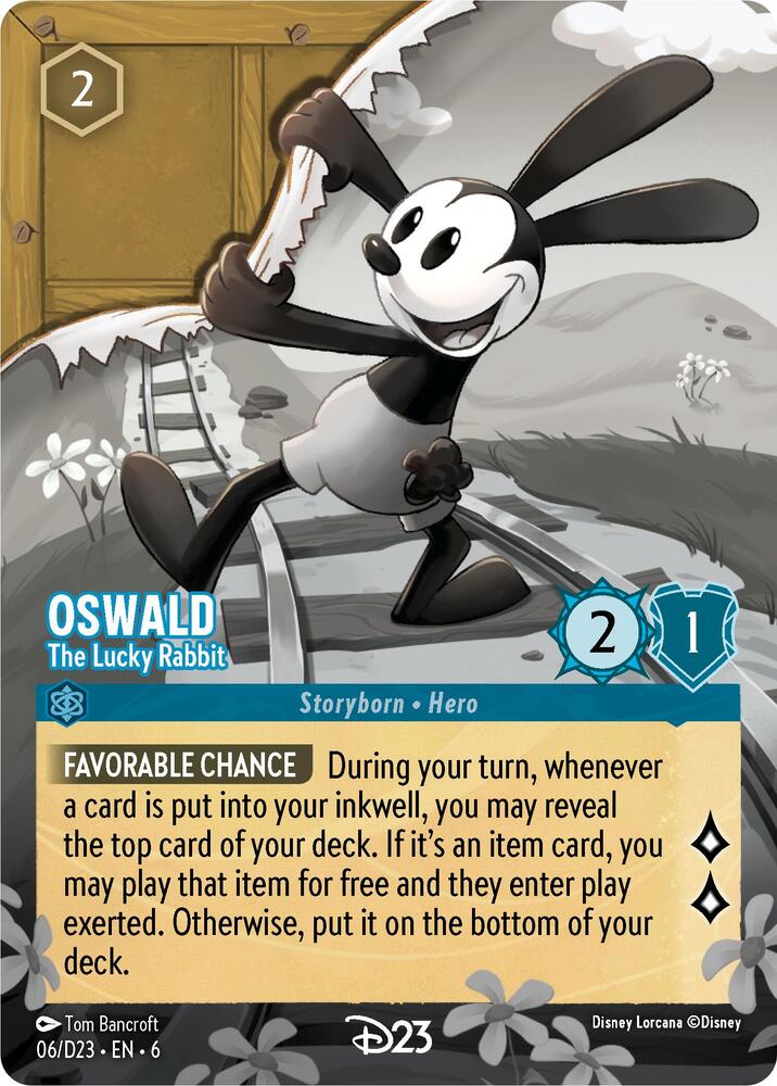 Oswald - The Lucky Rabbit 6 card from D23 Promos