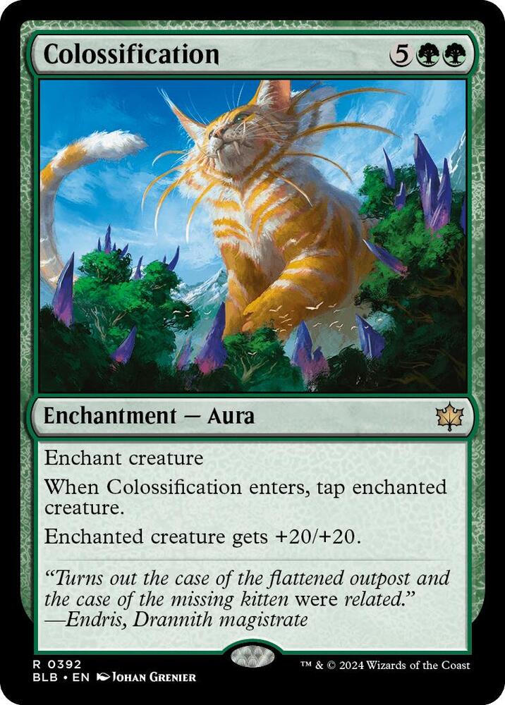 Colossification 392 card from Bloomburrow