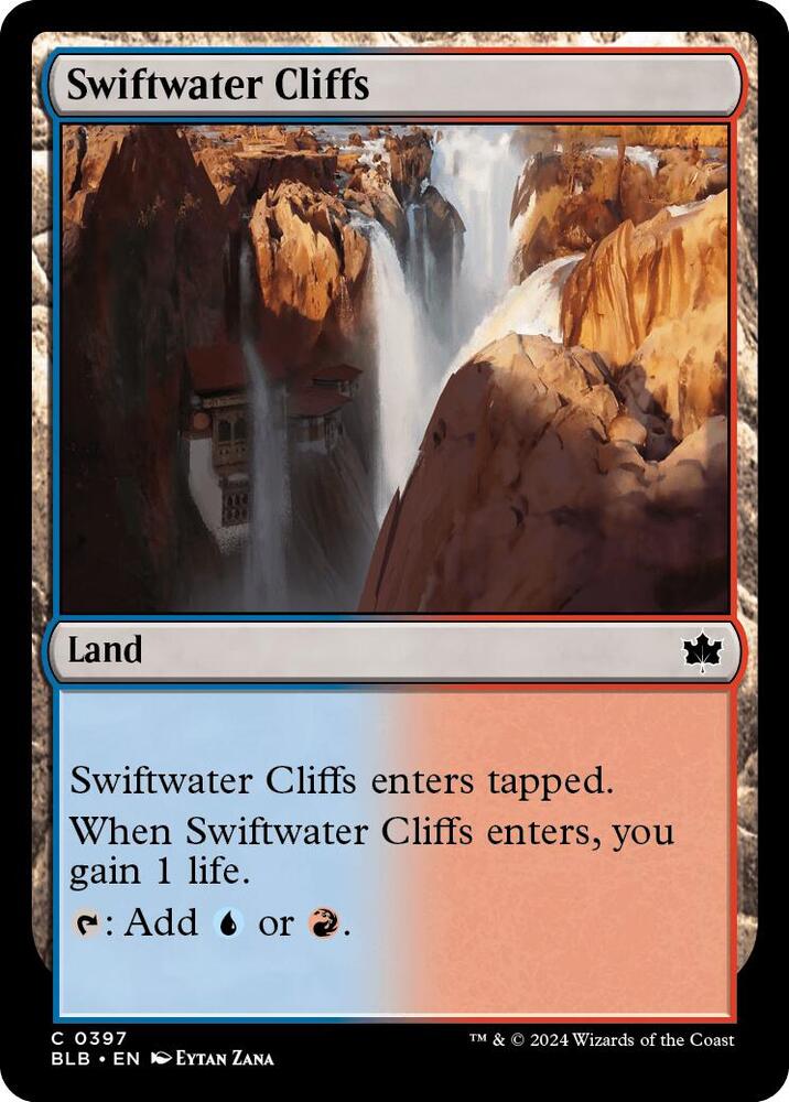 Swiftwater Cliffs 397 card from Bloomburrow