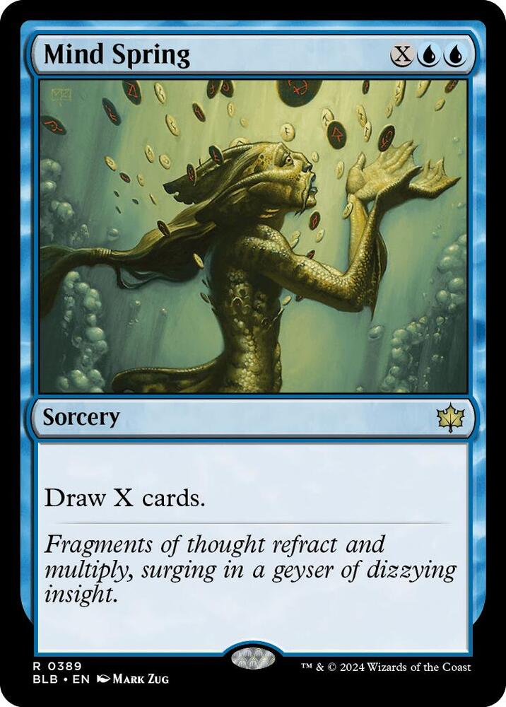 Mind Spring 389 card from Bloomburrow