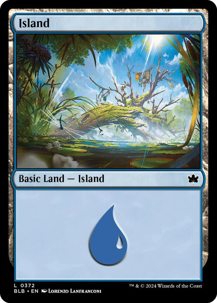 Island 372 card from Bloomburrow