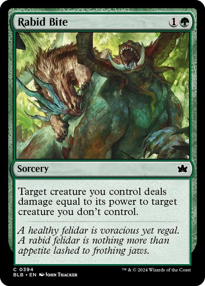 Rabid Bite 394 card from Bloomburrow