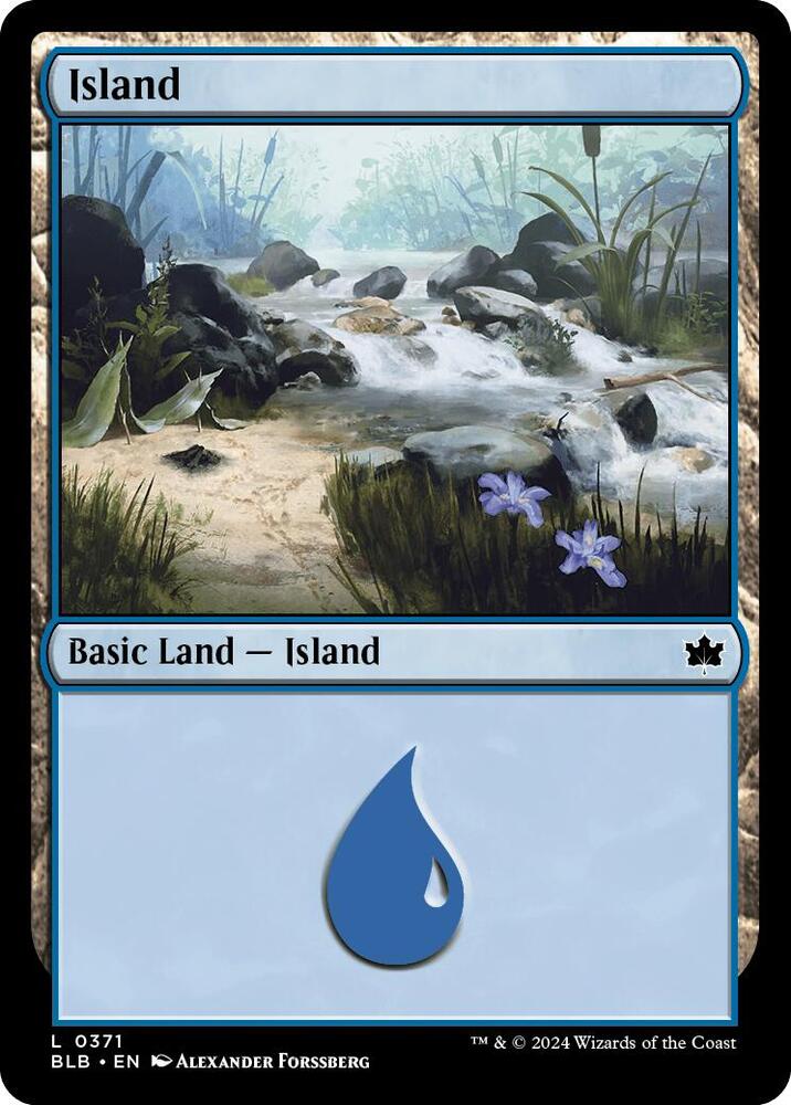 Island 371 card from Bloomburrow