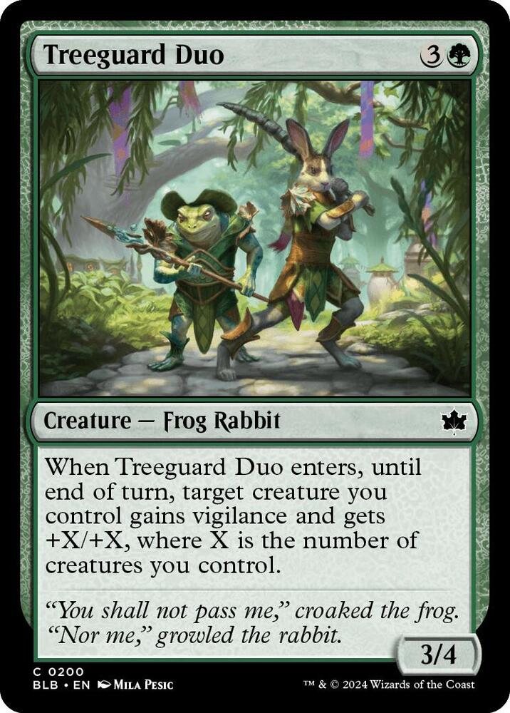 Treeguard Duo 200 card from Bloomburrow