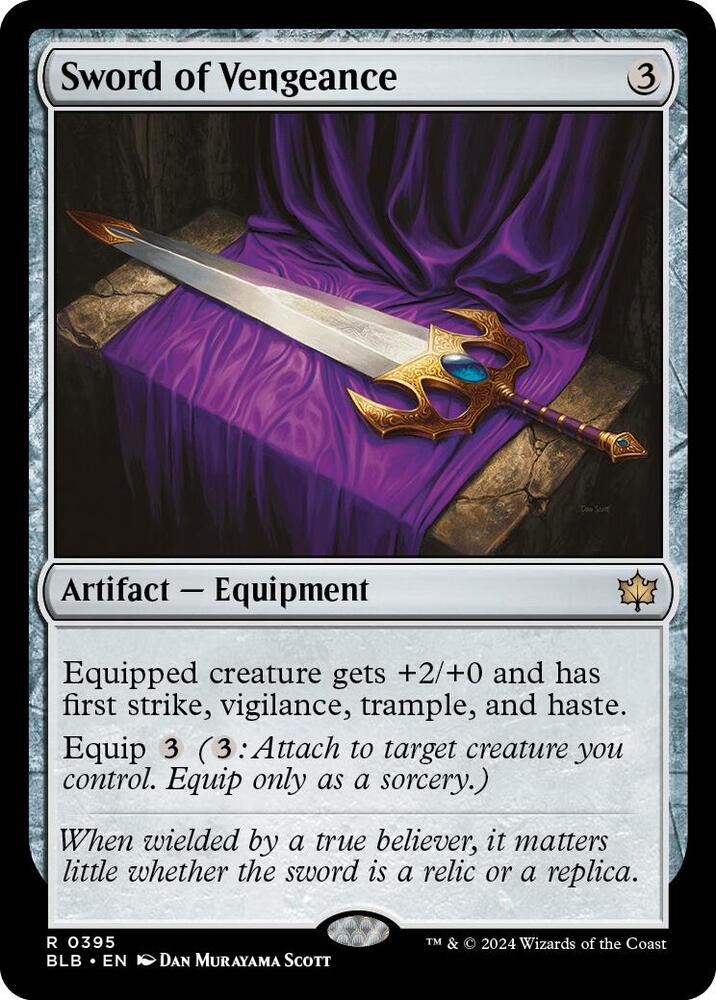 Sword of Vengeance 395 card from Bloomburrow