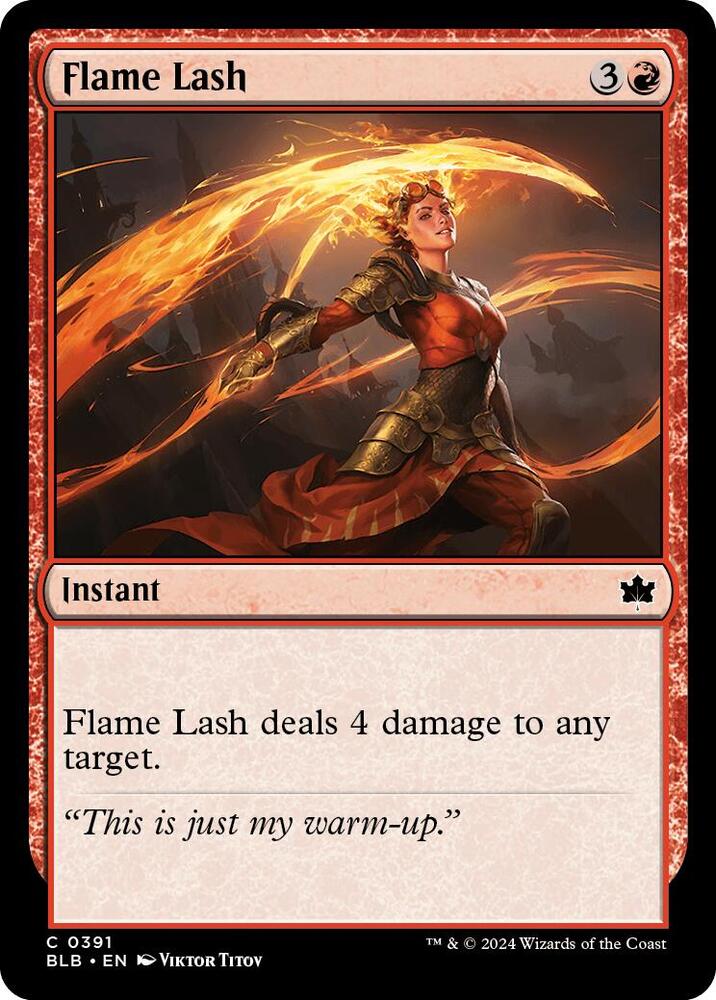 Flame Lash 391 card from Bloomburrow