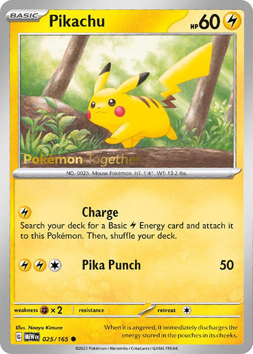 Pikachu (Pokemon Together) 025/165 card from Miscellaneous Cards & Products