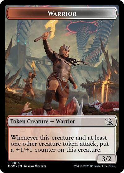 Warrior // Phyrexian Hydra Double-Sided Token 15 // 12 card from March of the Machine