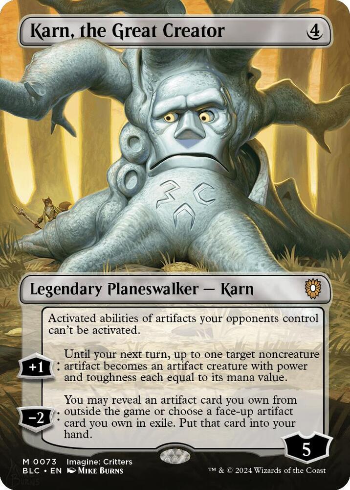 Karn, the Great Creator (Borderless) 73 card from Commander: Bloomburrow