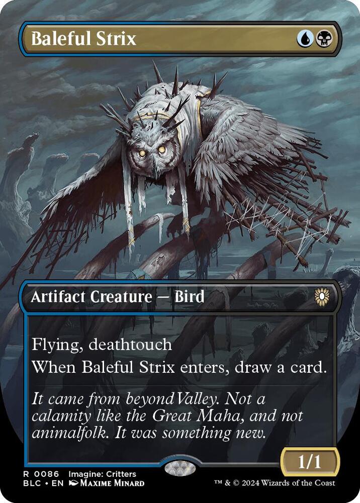 Baleful Strix (Borderless) 86 card from Commander: Bloomburrow