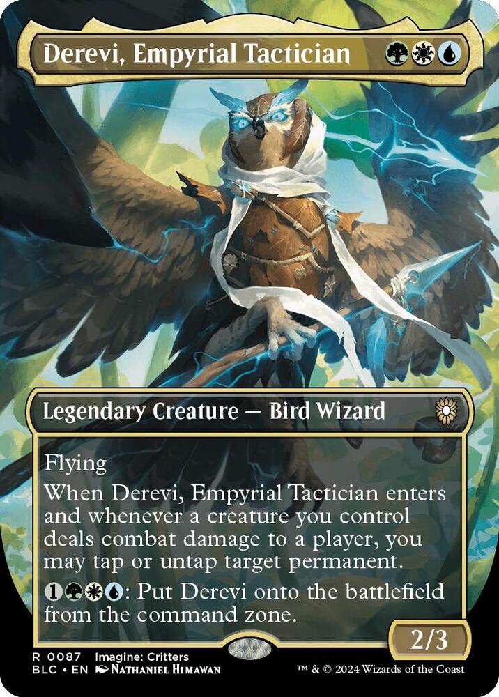Derevi, Empyrial Tactician (Borderless) 87 card from Commander: Bloomburrow