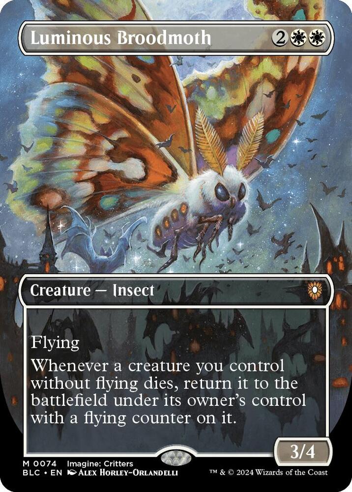 Luminous Broodmoth (Borderless) 74 card from Commander: Bloomburrow