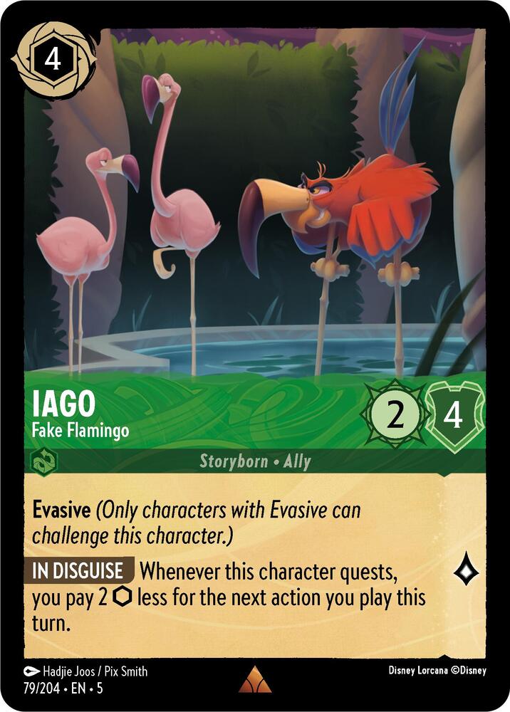 Iago - Fake Flamingo 79/204 card from Shimmering Skies