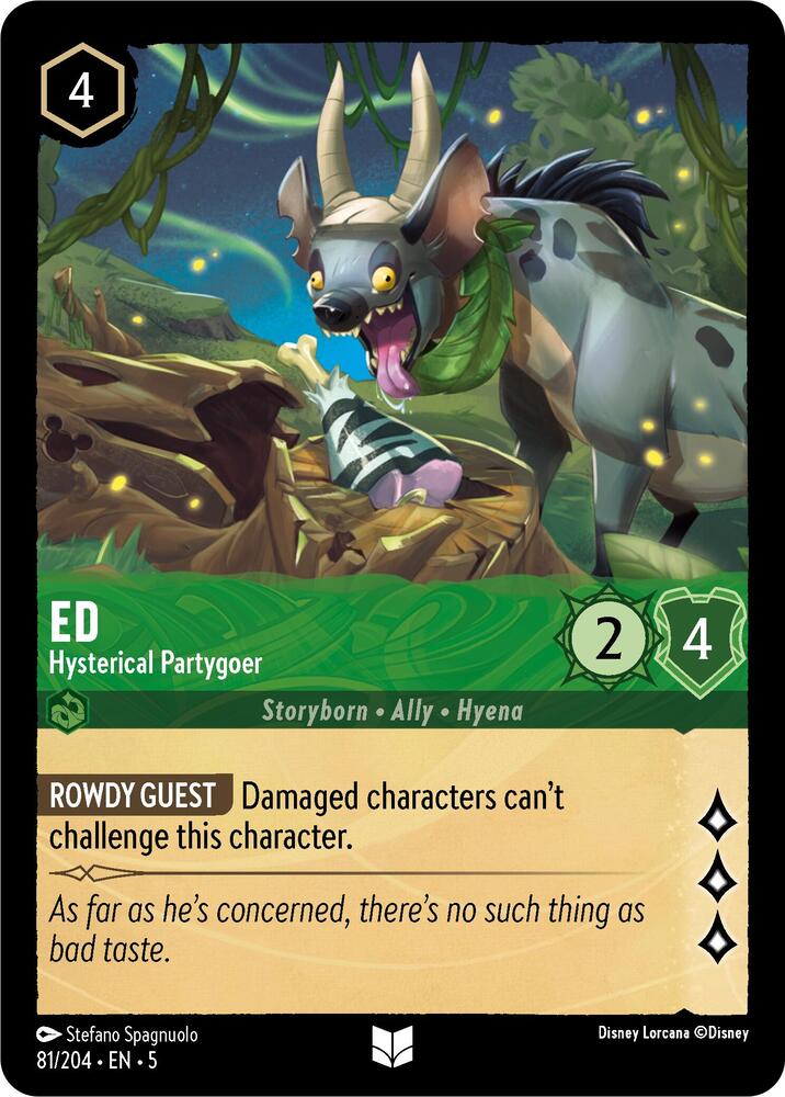 Ed - Hysterical Partygoer 81/204 card from Shimmering Skies