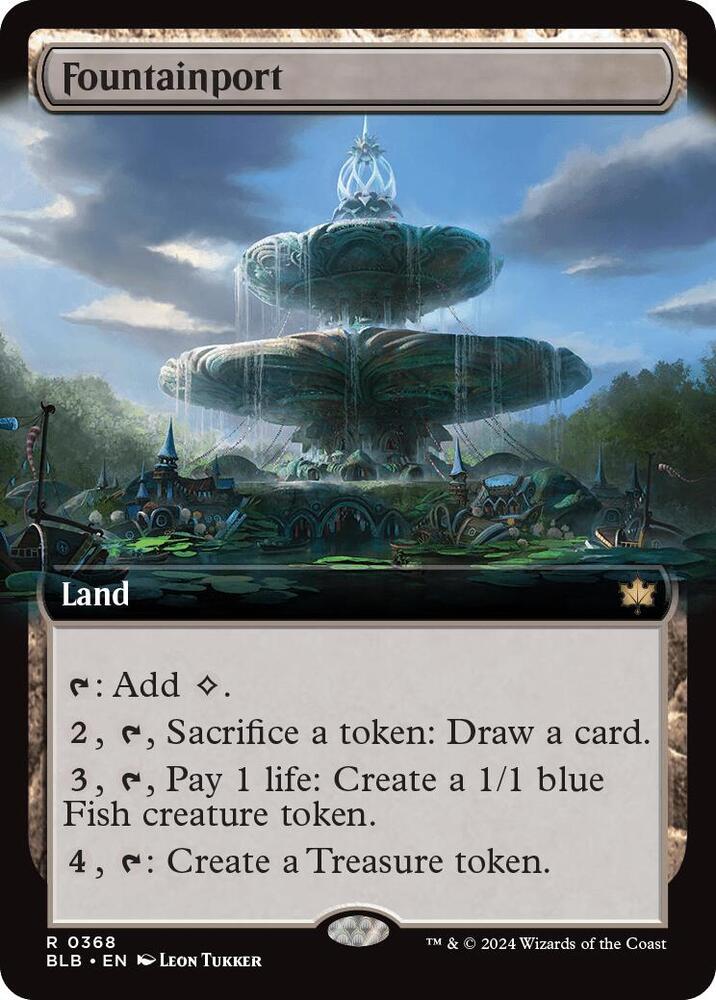 Fountainport (Extended Art) 368 card from Bloomburrow