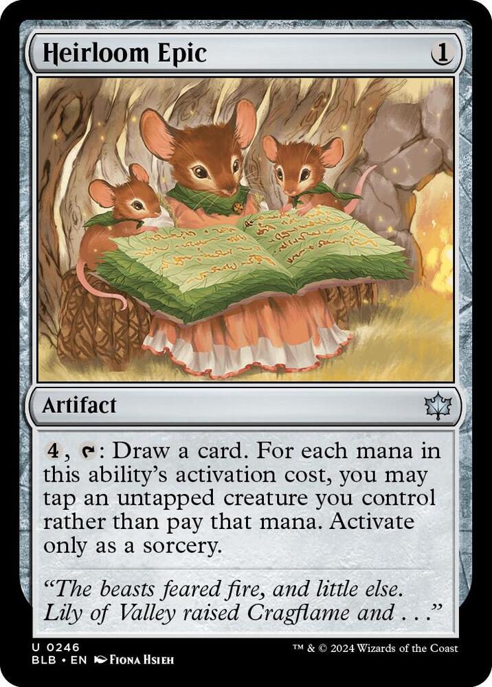 Heirloom Epic 246 card from Bloomburrow