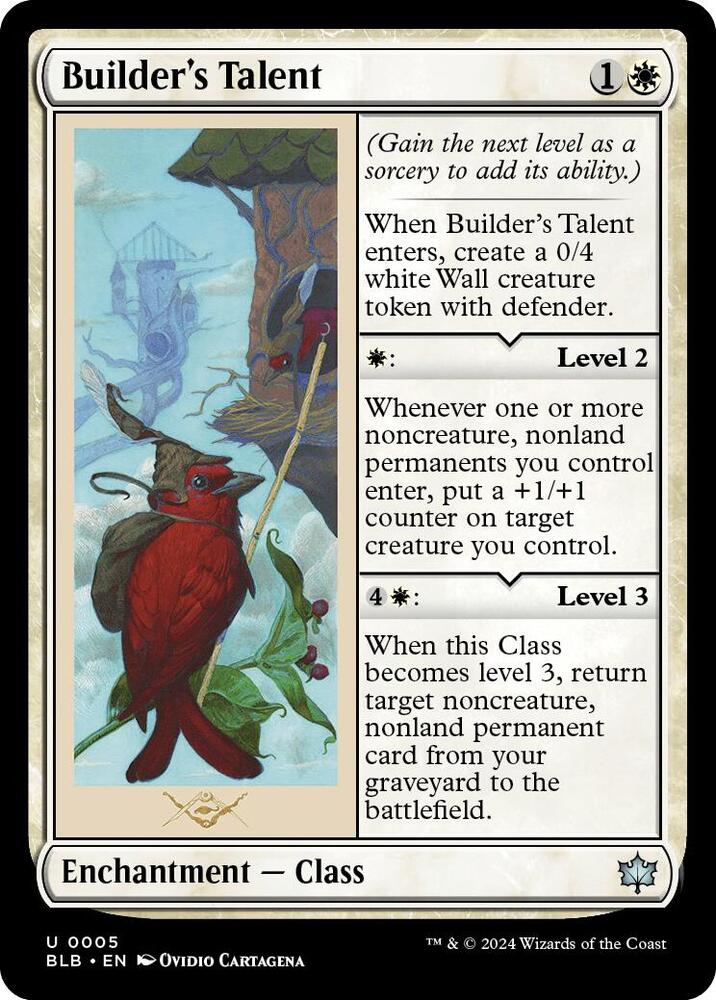 Builder's Talent 5 card from Bloomburrow