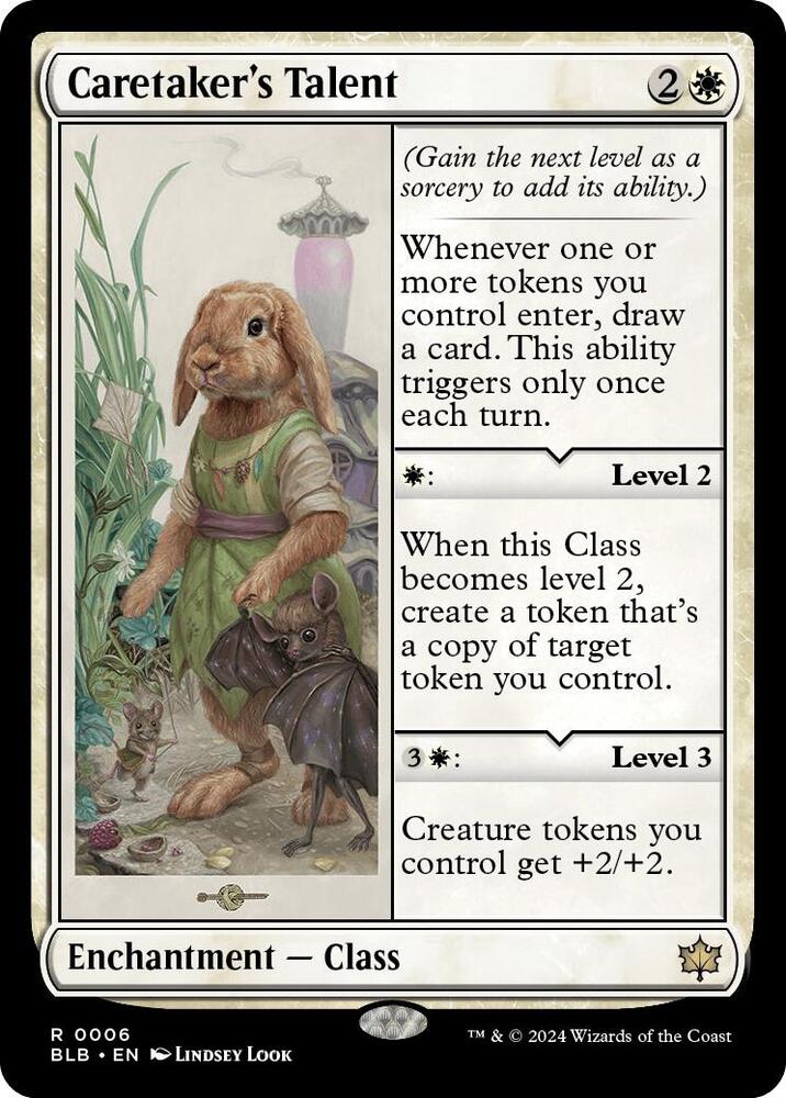 Caretaker's Talent 6 card from Bloomburrow
