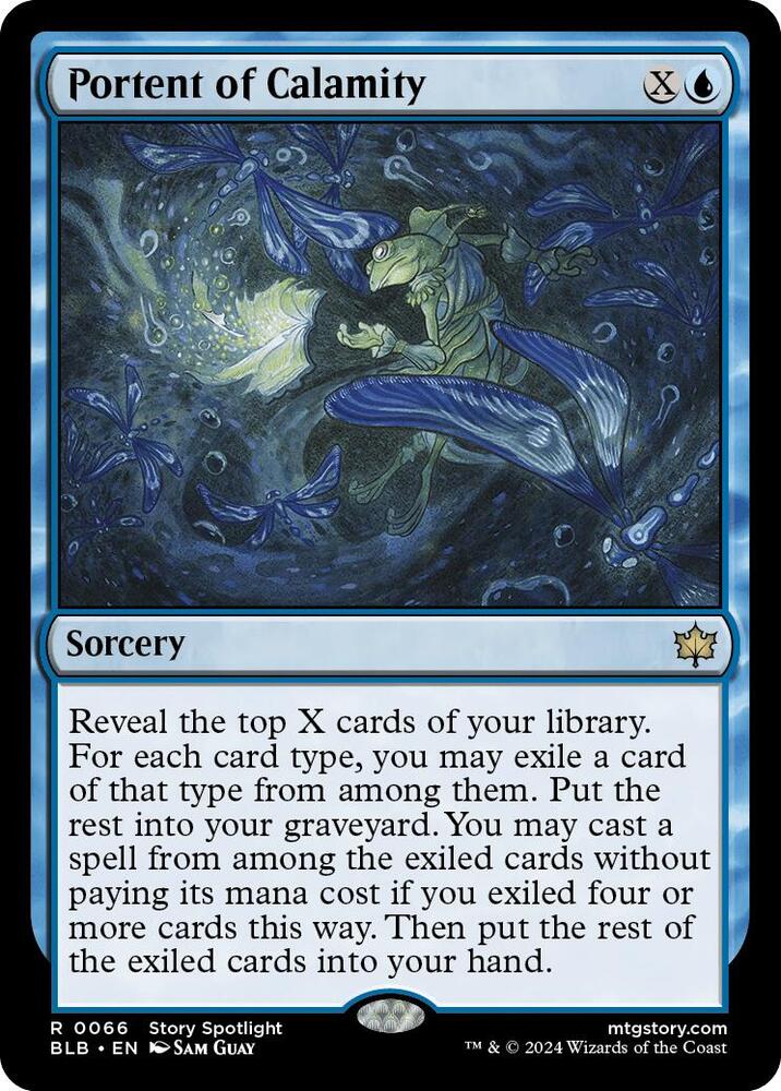 Portent of Calamity 66 card from Bloomburrow