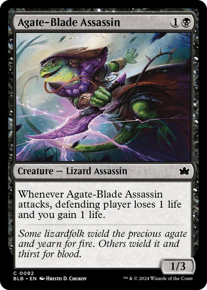 Agate-Blade Assassin 82 card from Bloomburrow
