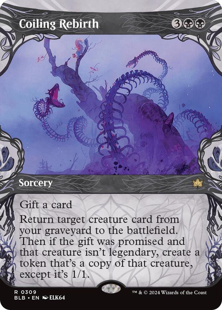 Coiling Rebirth (Showcase) 309 card from Bloomburrow