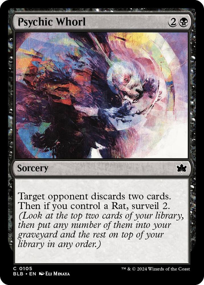 Psychic Whorl 105 card from Bloomburrow
