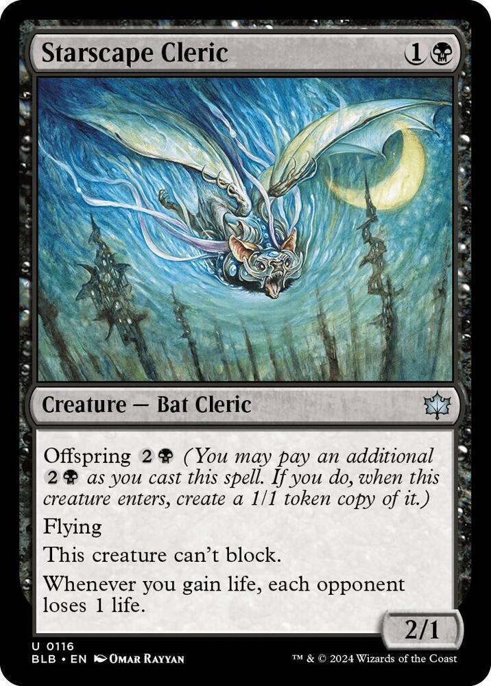 Starscape Cleric 116 card from Bloomburrow