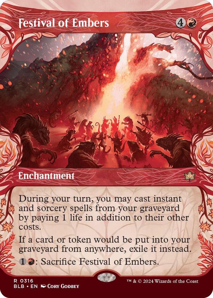 Festival of Embers (Showcase) 316 card from Bloomburrow