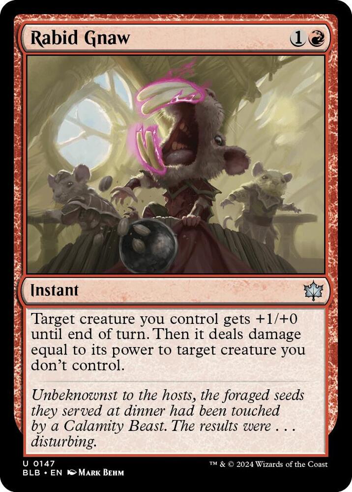 Rabid Gnaw 147 card from Bloomburrow