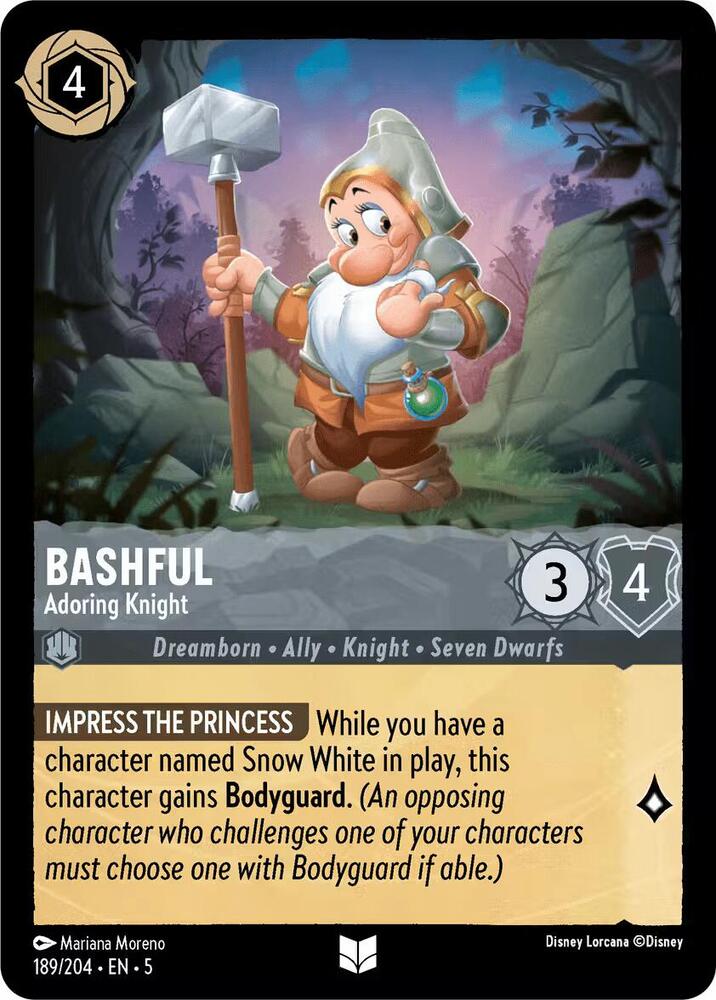 Bashful - Adoring Knight 189/204 card from Shimmering Skies