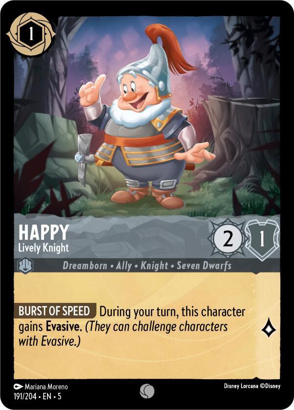 Happy - Lively Knight 191/204 card from Shimmering Skies