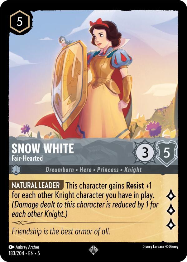Snow White - Fair-Hearted 183/204 card from Shimmering Skies