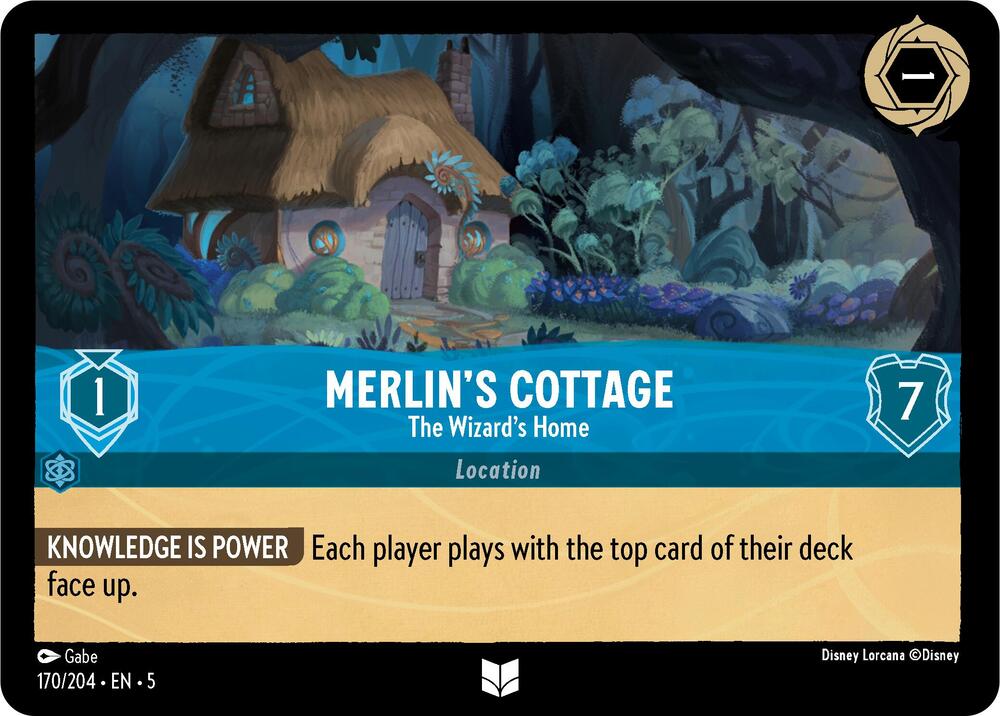 Merlin's Cottage - The Wizard's Home 170/204 card from Shimmering Skies