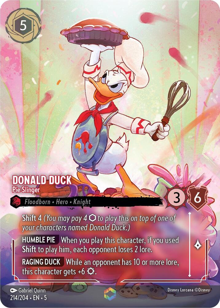Donald Duck - Pie Slinger (Enchanted) 214/204 card from Shimmering Skies