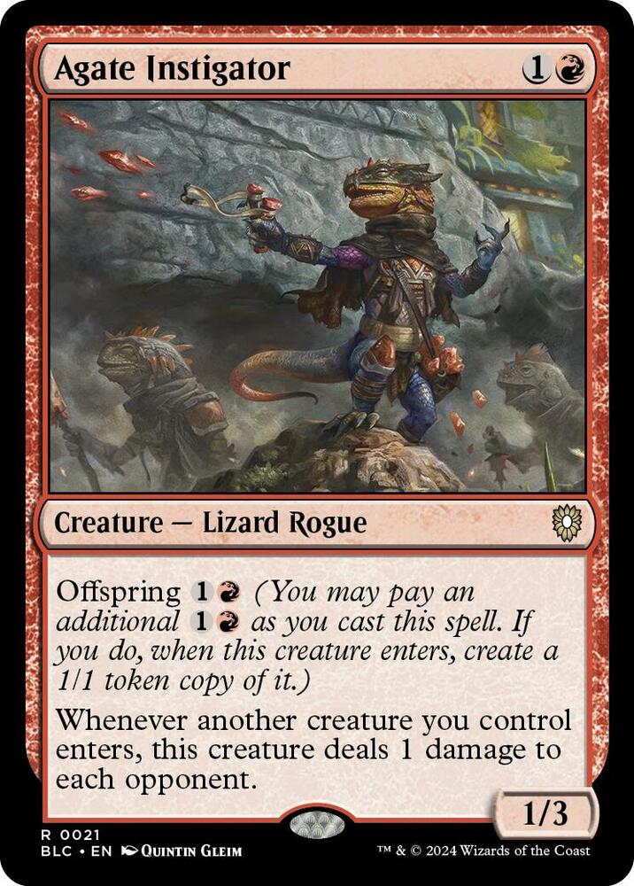 Agate Instigator 21 card from Commander: Bloomburrow