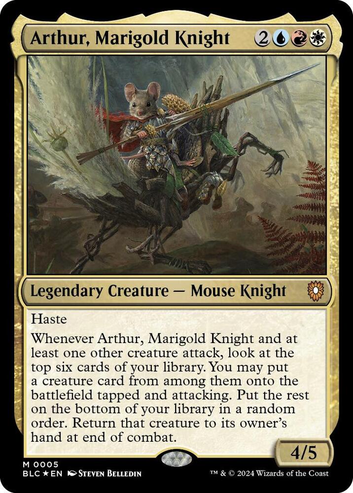 Arthur, Marigold Knight 5 card from Commander: Bloomburrow