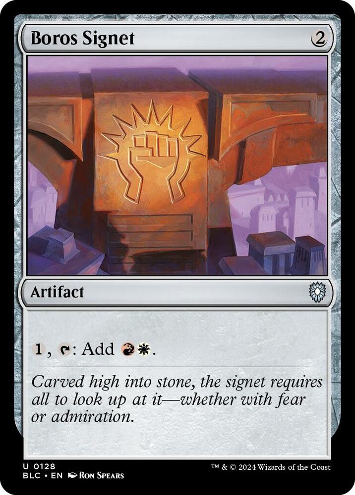 Boros Signet 128 card from Commander: Bloomburrow