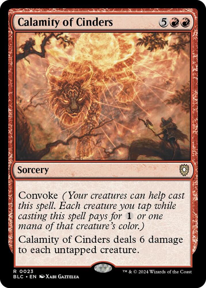 Calamity of Cinders 23 card from Commander: Bloomburrow