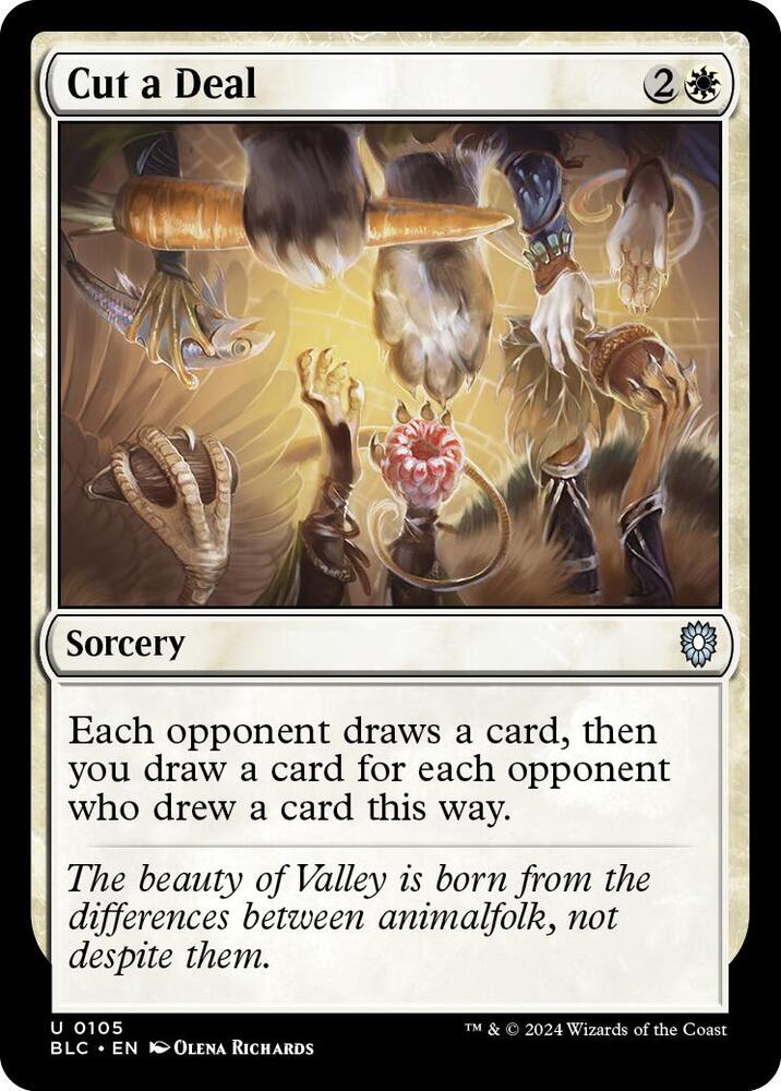 Cut a Deal 105 card from Commander: Bloomburrow