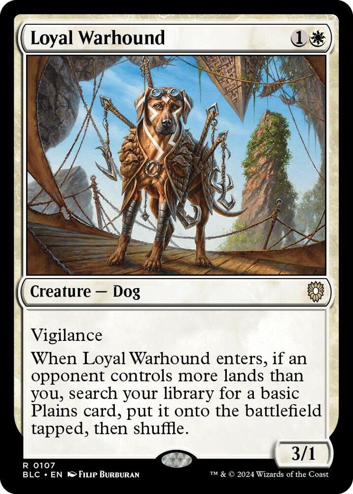 Loyal Warhound 107 card from Commander: Bloomburrow