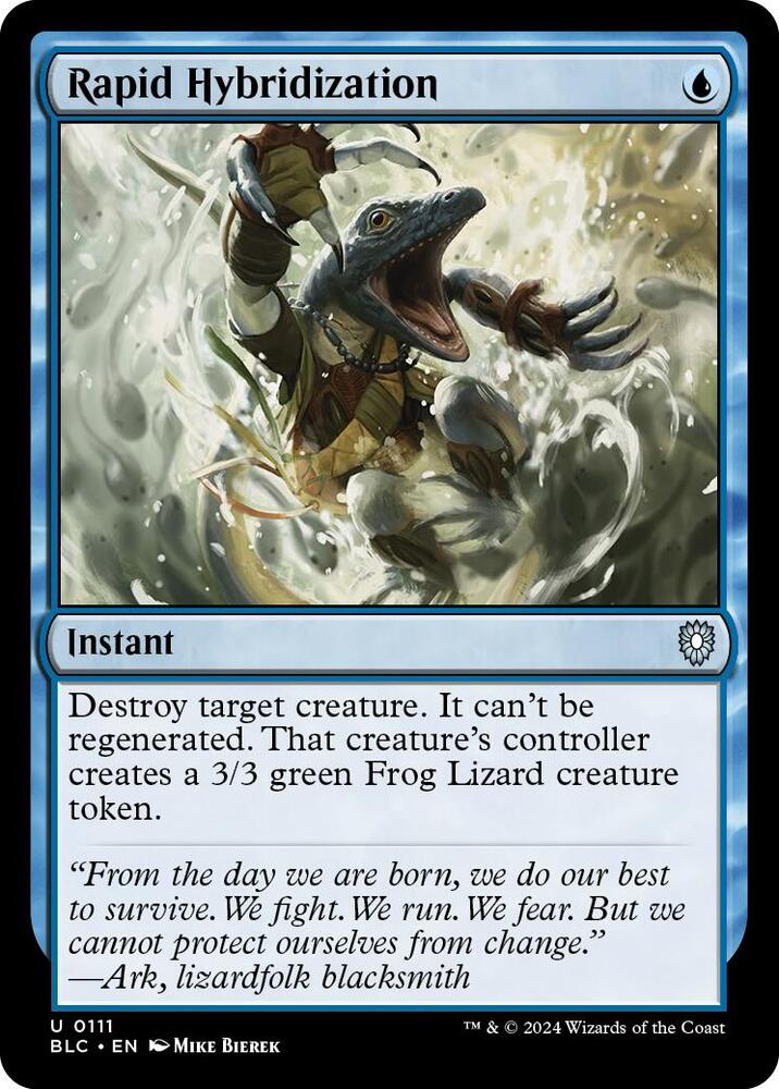 Rapid Hybridization 111 card from Commander: Bloomburrow