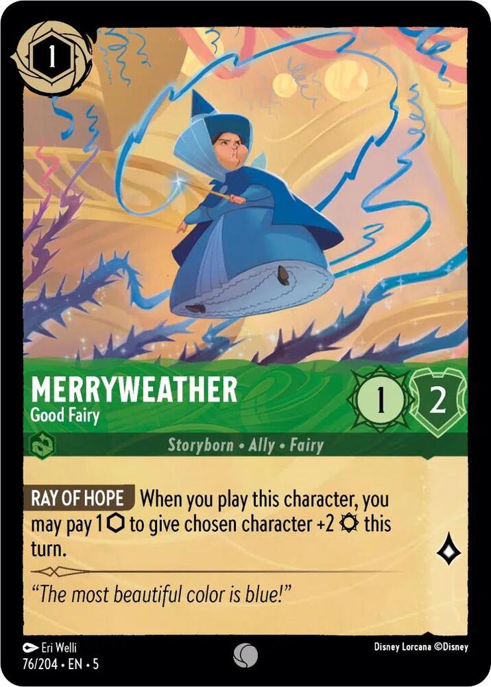 Merryweather - Good Fairy 76/204 card from Shimmering Skies