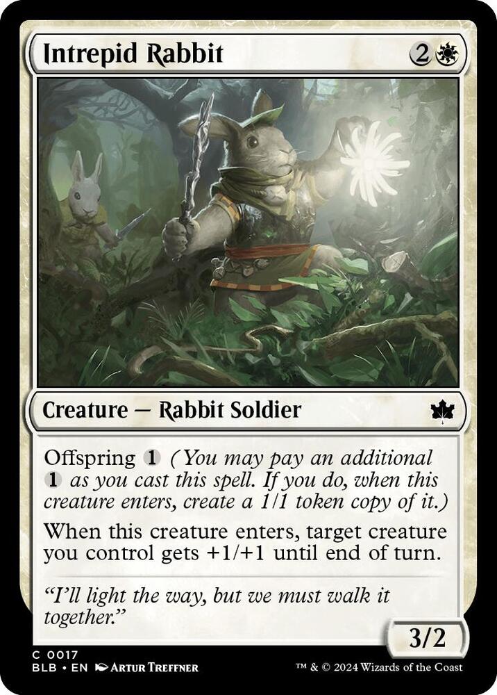 Intrepid Rabbit 17 card from Bloomburrow