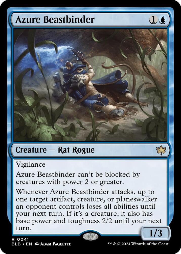 Azure Beastbinder 41 card from Bloomburrow