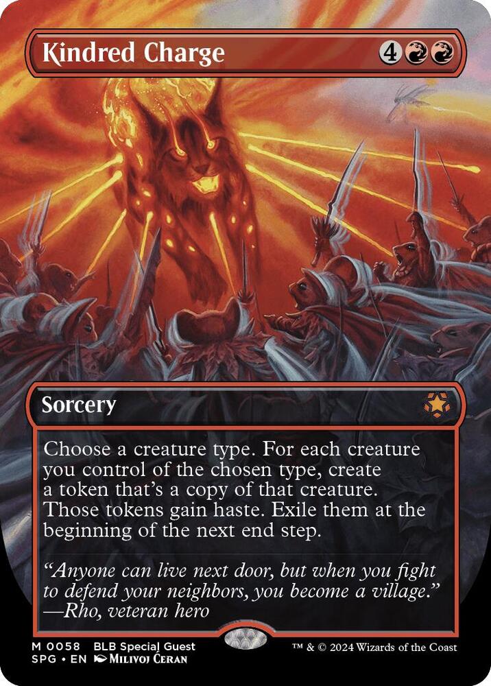 Kindred Charge (Borderless) 58 card from Special Guests