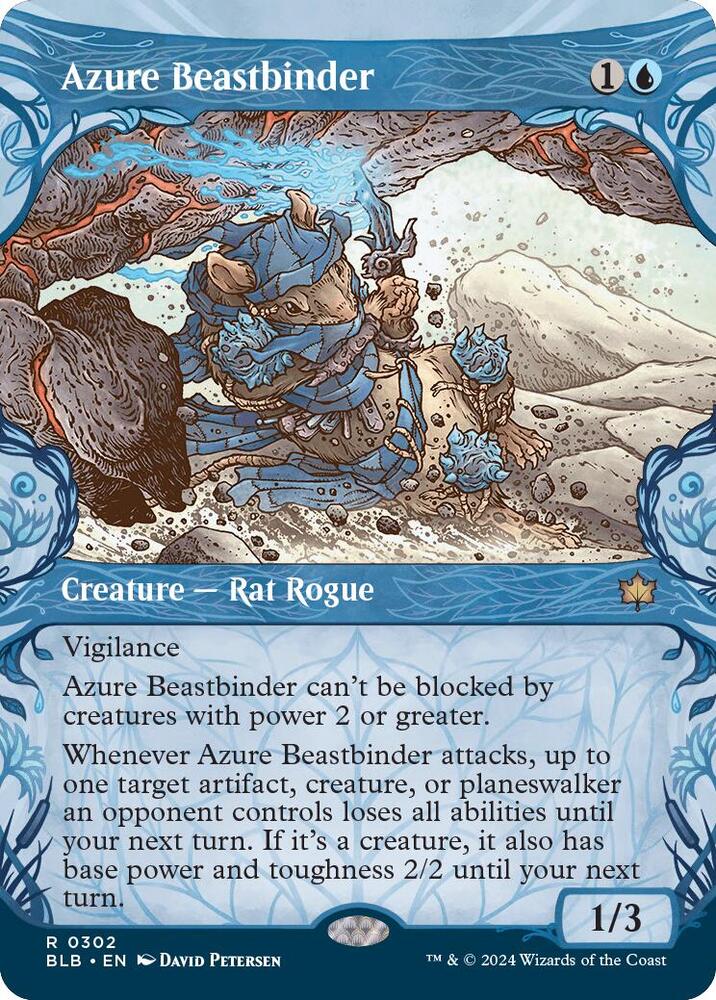 Azure Beastbinder (Showcase) 302 card from Bloomburrow