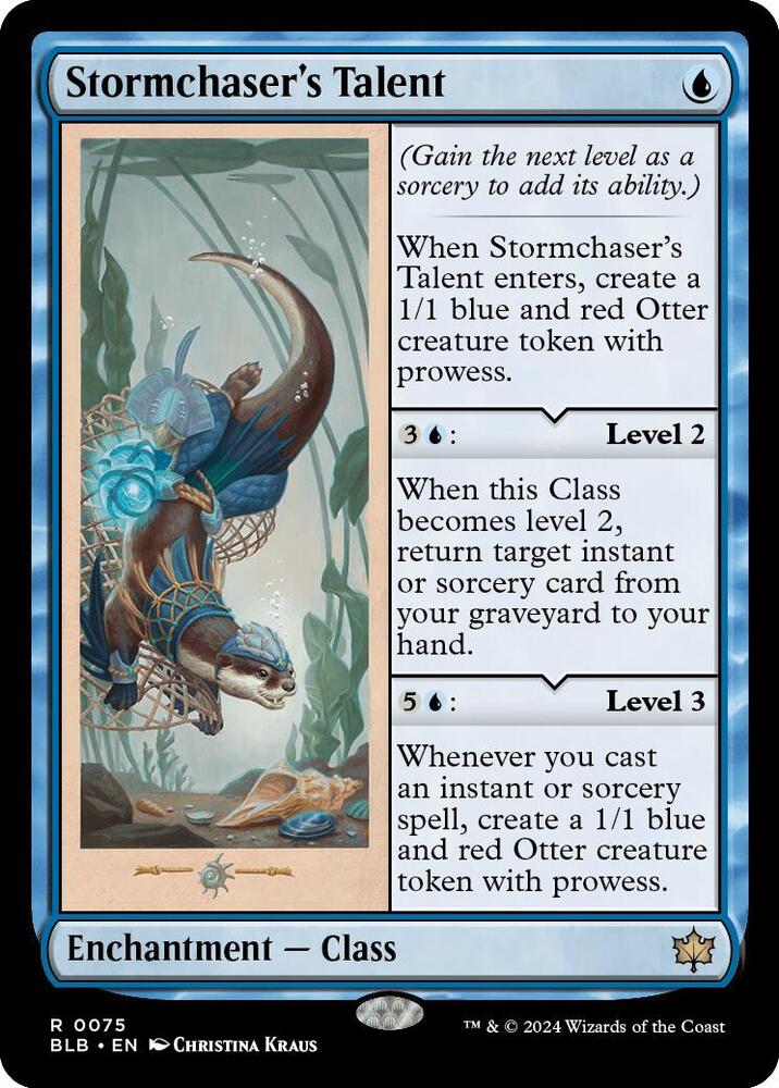 Stormchaser's Talent 75 card from Bloomburrow