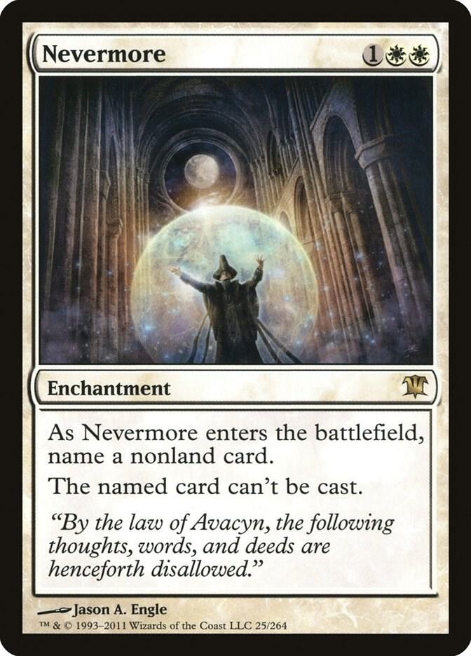 Nevermore 25 card from Innistrad