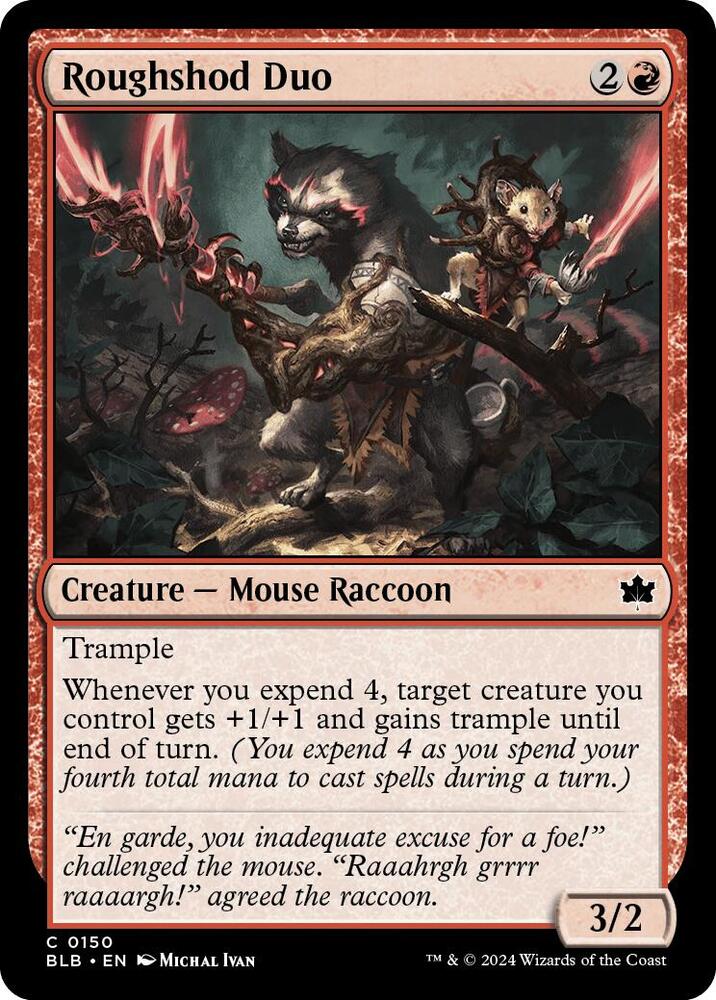 Roughshod Duo 150 card from Bloomburrow